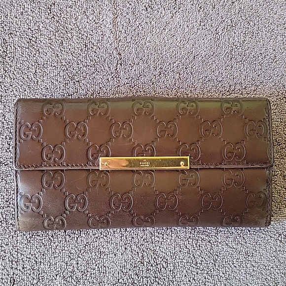 GUCCI GG Brown Lambskin Wallet - Picture 8 of 8
